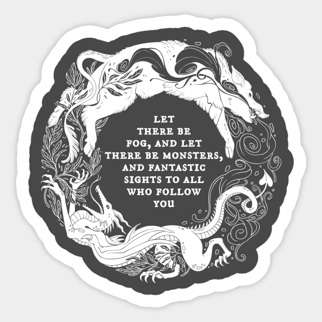 Let There Be Fog (Light Version) Sticker by Fez Inkwright